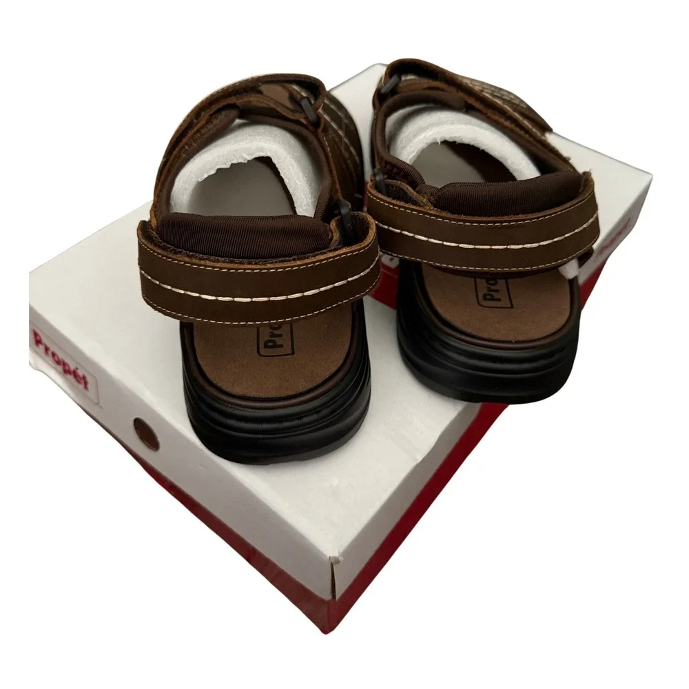 Mens Propet Hudson Brown‎ Sandals NEW 9 X 3E MSO033L